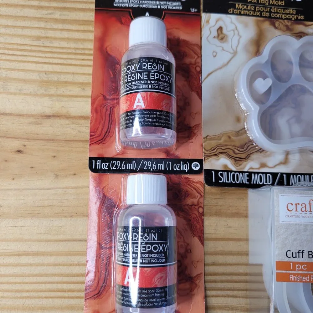 Resin Bracelet and Keychain Crafting Kit Epoxy Resin Hardener Pigment Ink Molds - Picture 3 of 10